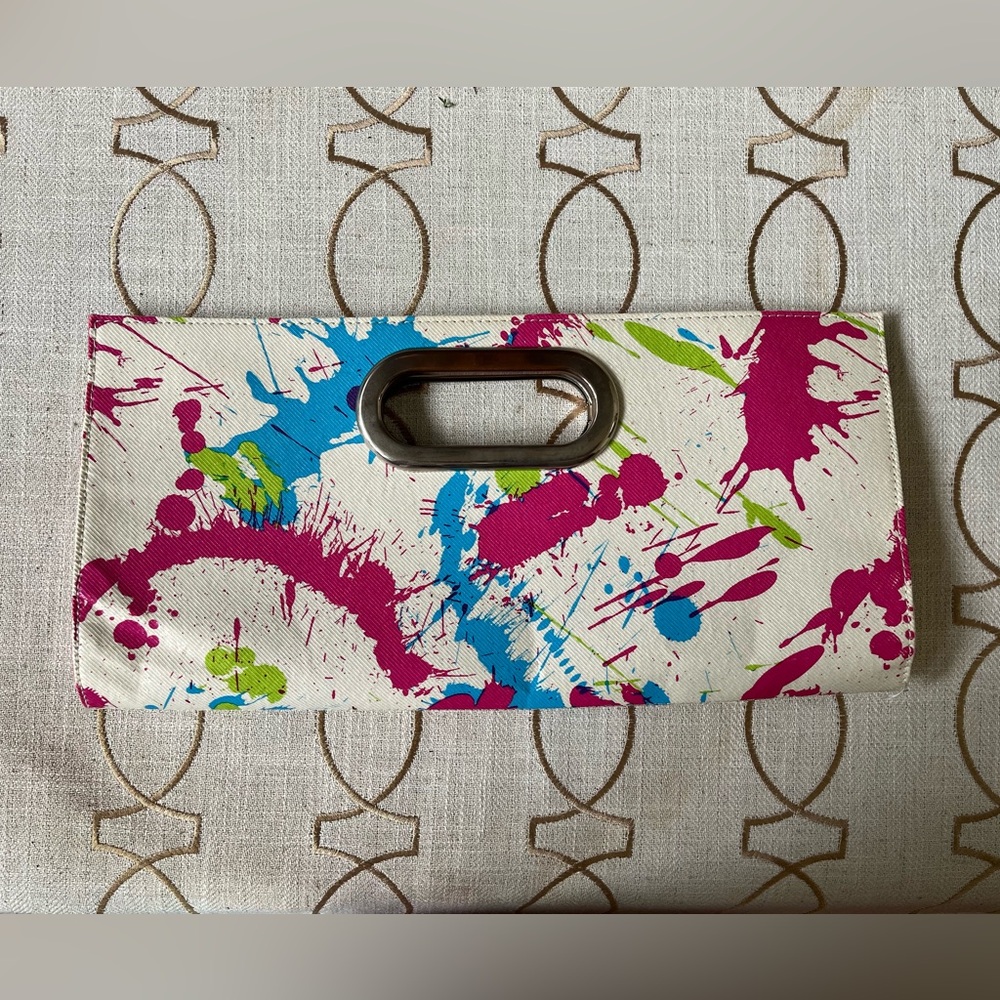 Colorful Splatter Clutch